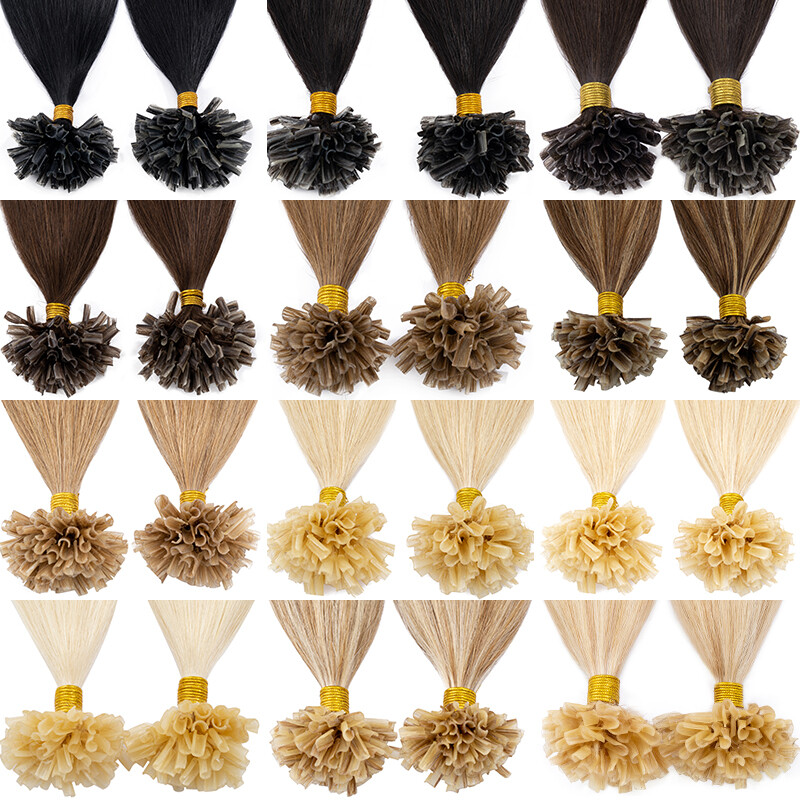 Russian U Tip Hair Pre Bonded Keratin Human Hair Extensions Fusion Thick 0.5G 1G