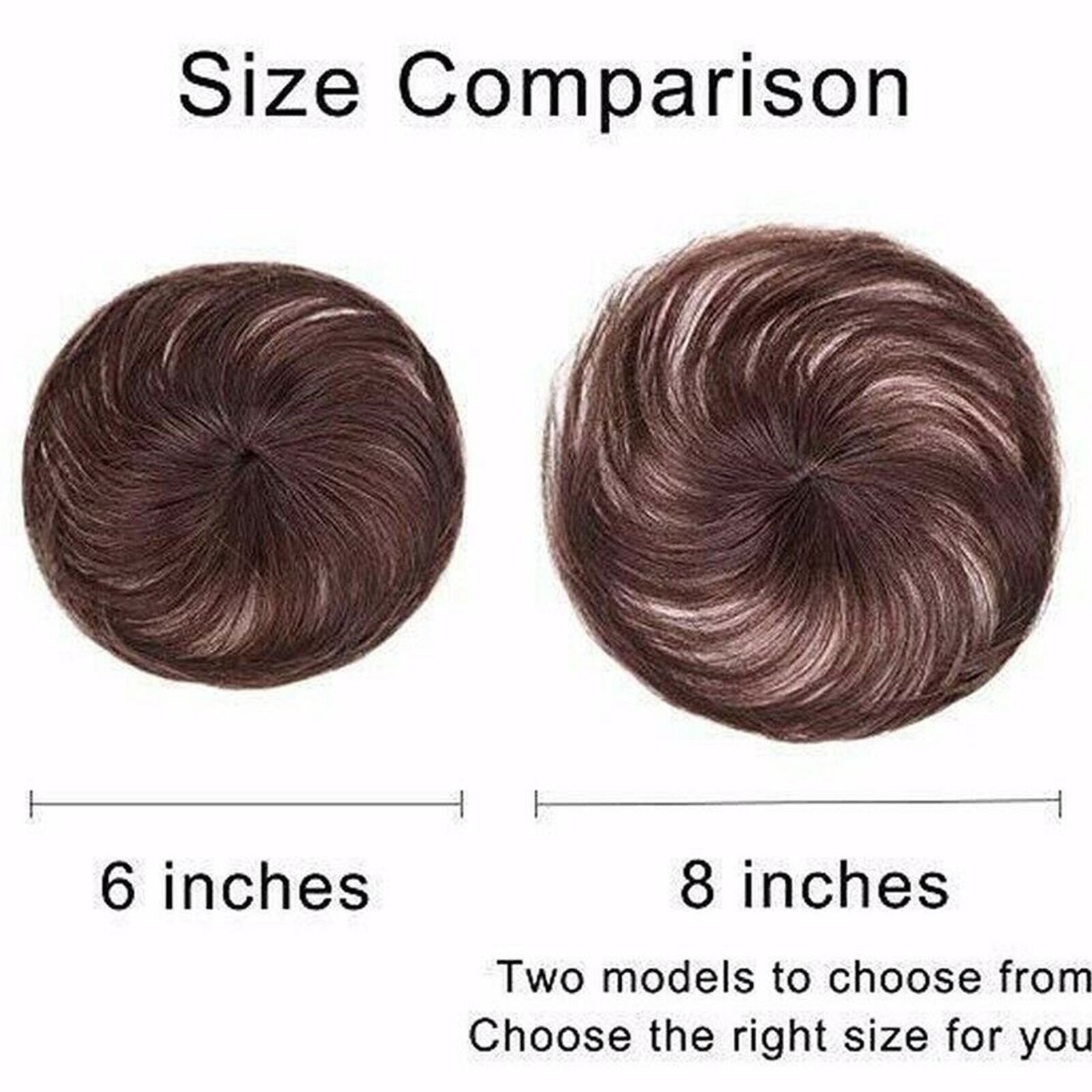 Silk Base Clip In Human Hair Toppers Loss Thin Hair Top Replacement Straight USA
