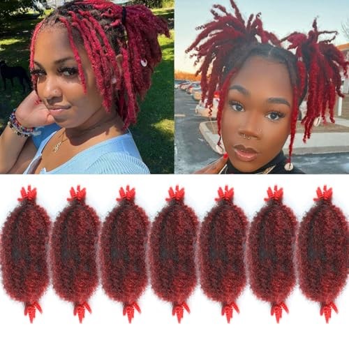 Spring Twist Hair 8 Inch 7 Packs Afro Kinky Twist Hair Pre Fluffed Marley
