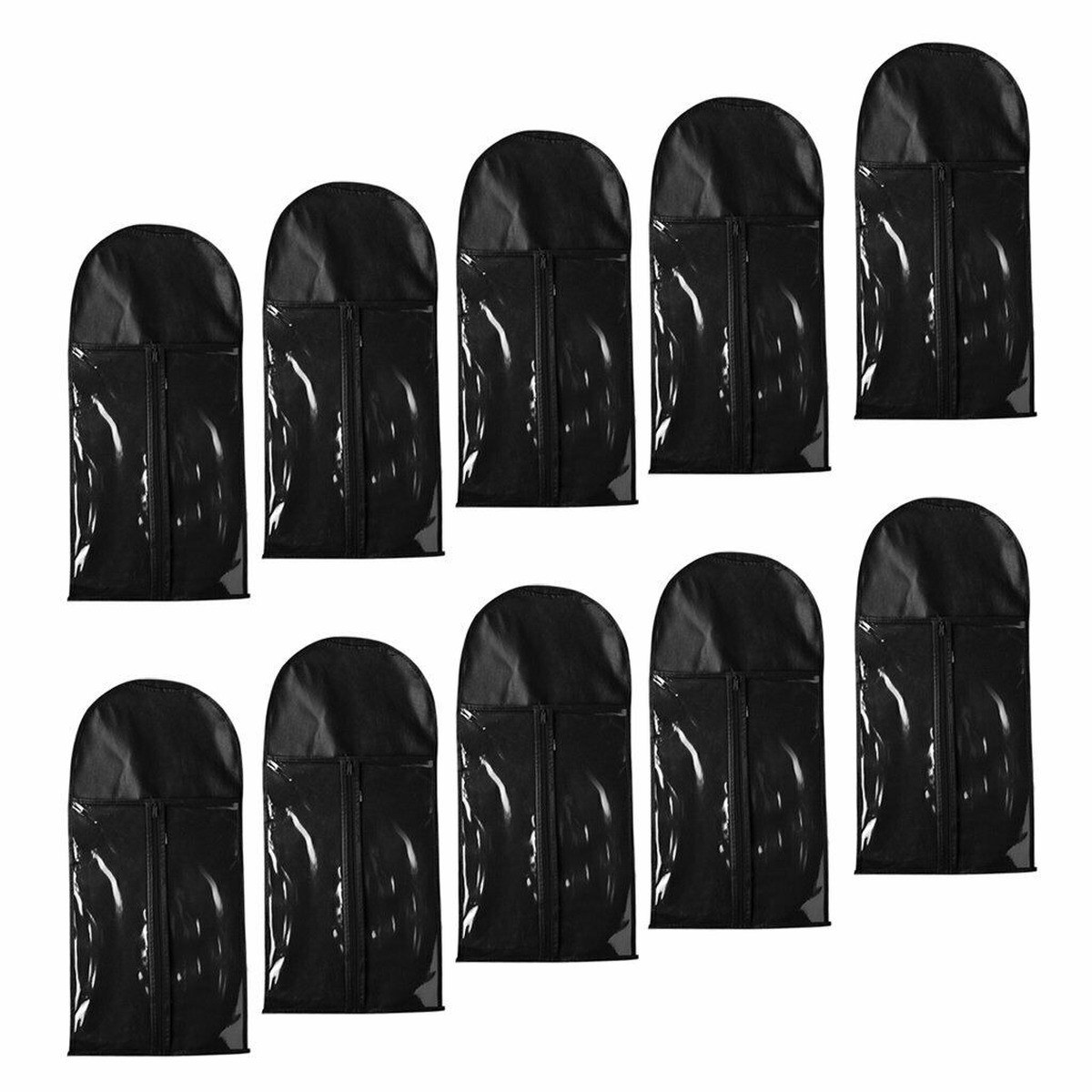 10pcs Wig Storage Bags Hair Extensions Dustproof Holder Case with Durable Zipper