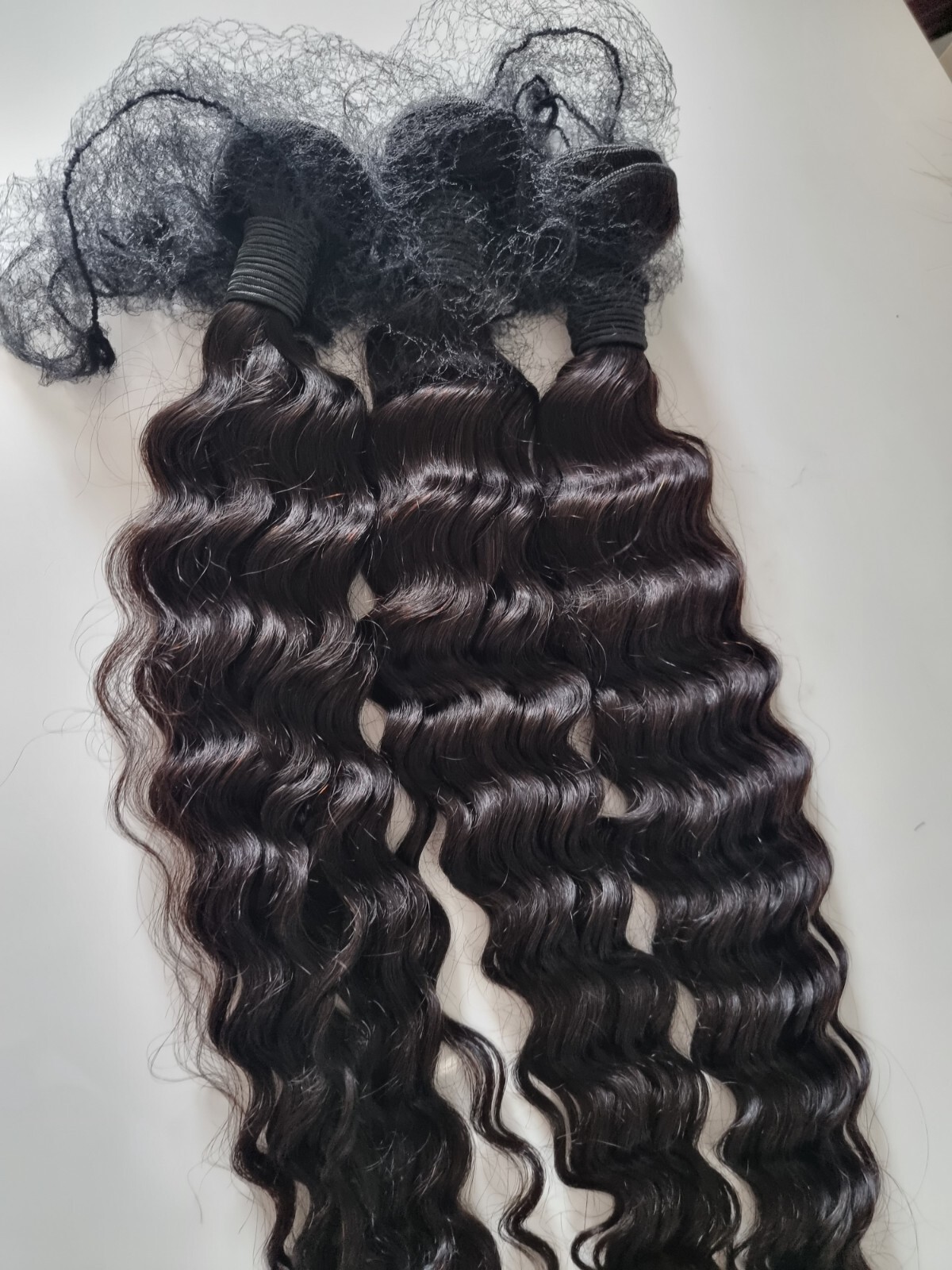 3BUNDLES BRAZILIAN VIRGIN HUMAN HAIR THICK DEEP WAVES 22+22+22INCH 300g 12A 1B#