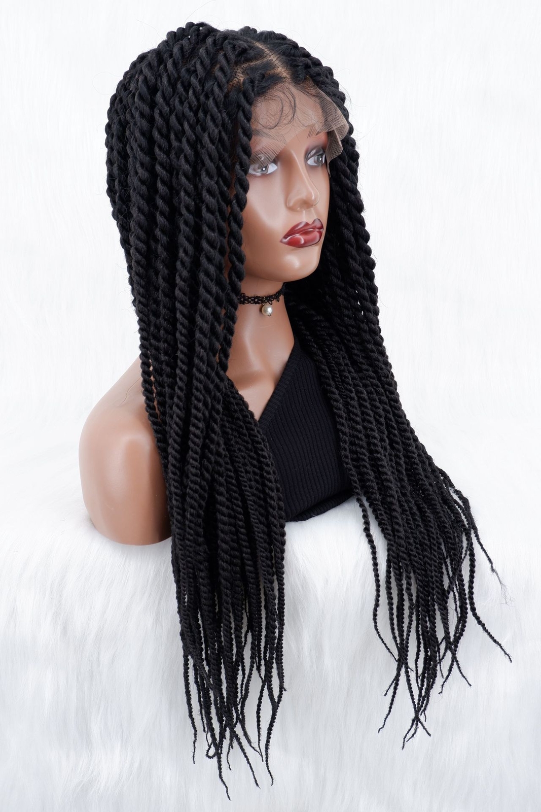 Knotless Braided Wig Full Lace Wigs Twist Braided Wig For Black Women Braids Wig