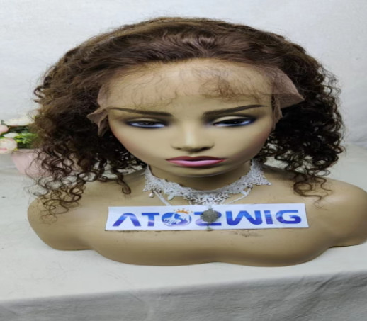 Short Afro Kinky Curly 13×4 Lace Front Human Hair Wigs 130% Density Black Wigs