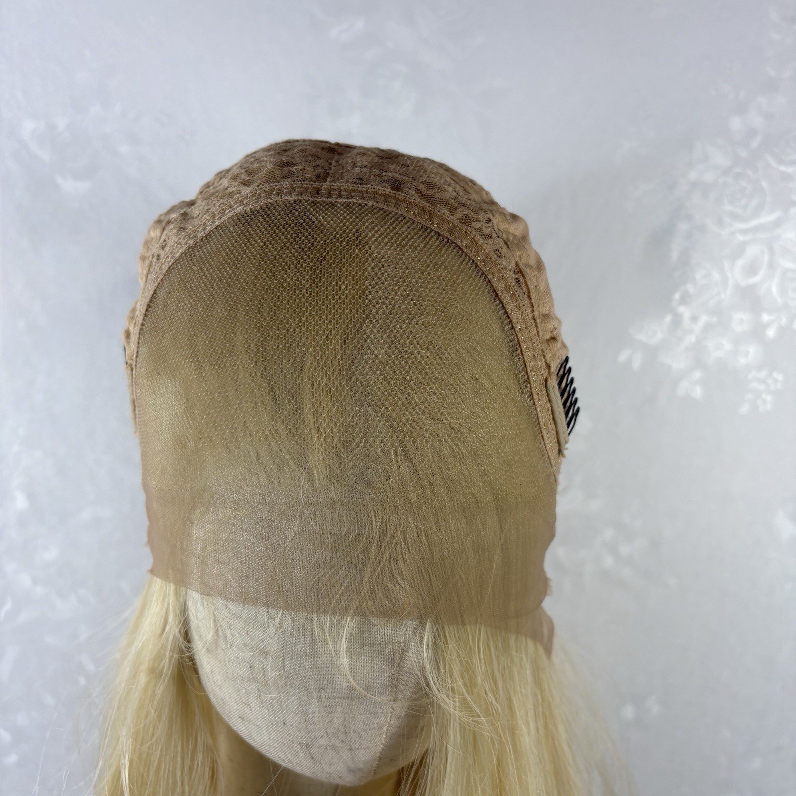 Daily Wear 360 Lace Updo WIG! Long Bleach blonde, Human Hair Blend
