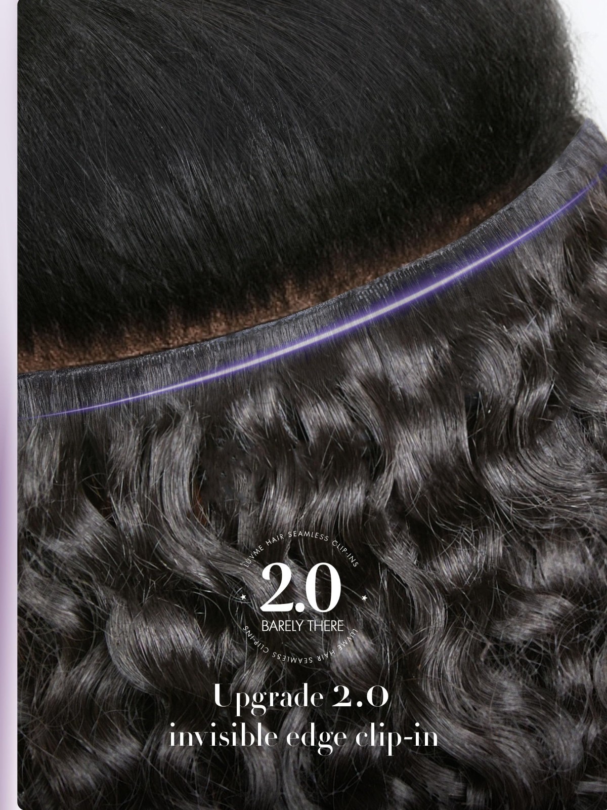 Invisible Messy Curly Clip-In Hair Extensions – 16″ 110g Real Human Hair, 6Pcs,