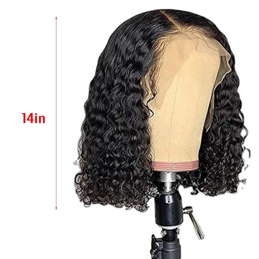 ↑Short Bob Wigs Deep Wave Rose Net Wigs Short Curly Bob Wig Glueless Machine