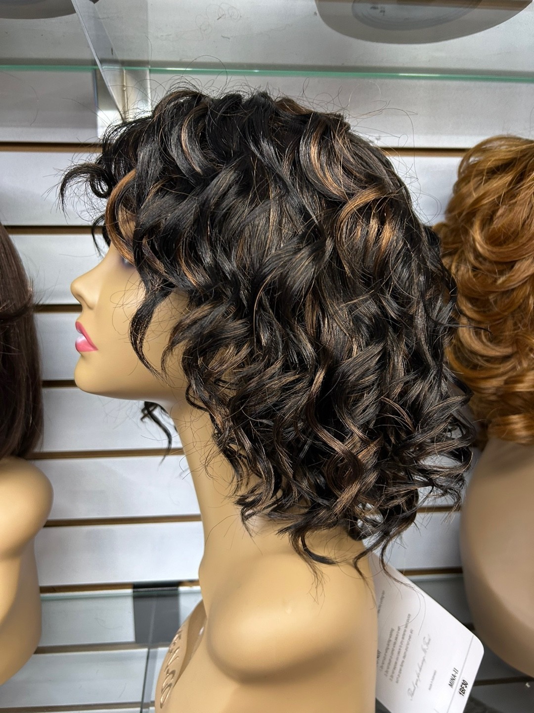 MINA-2(II) It Tress Synthetic Full Short Wavy Curly Bob Style Wig 100% KANEKALON