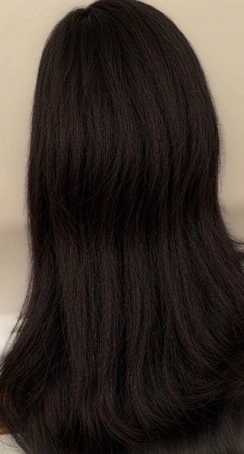 Brand New W/Tags,Beautiful,Jet Black,20 Inch,Straight,100% Human Hair,LF Wig
