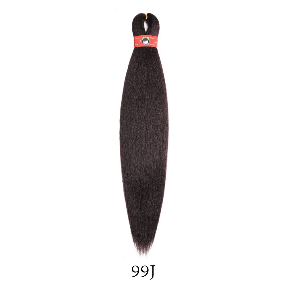 Pre-stretch x-pression hair Ultra braid 3x per pack 52″ color 99j