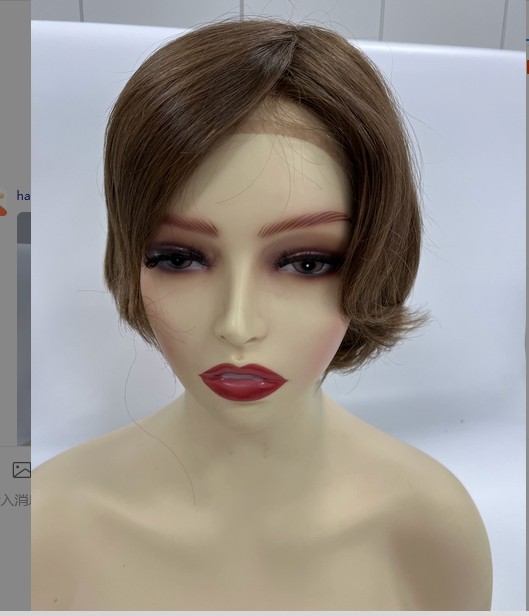 6Inch 100% European Hair Wave Silk Top Wig 100% Human Hair Wig No Dyed