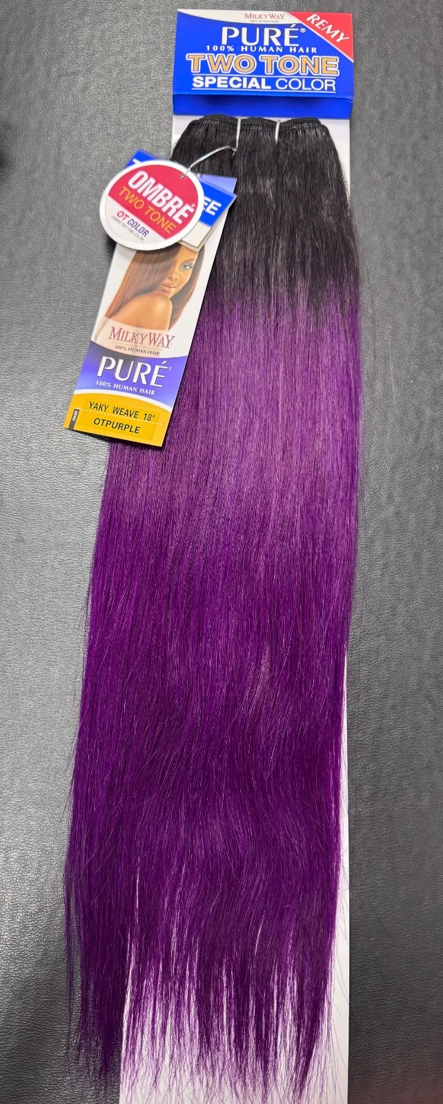 MILKY WAY YAKY WEAVE 18” OTPURPLE