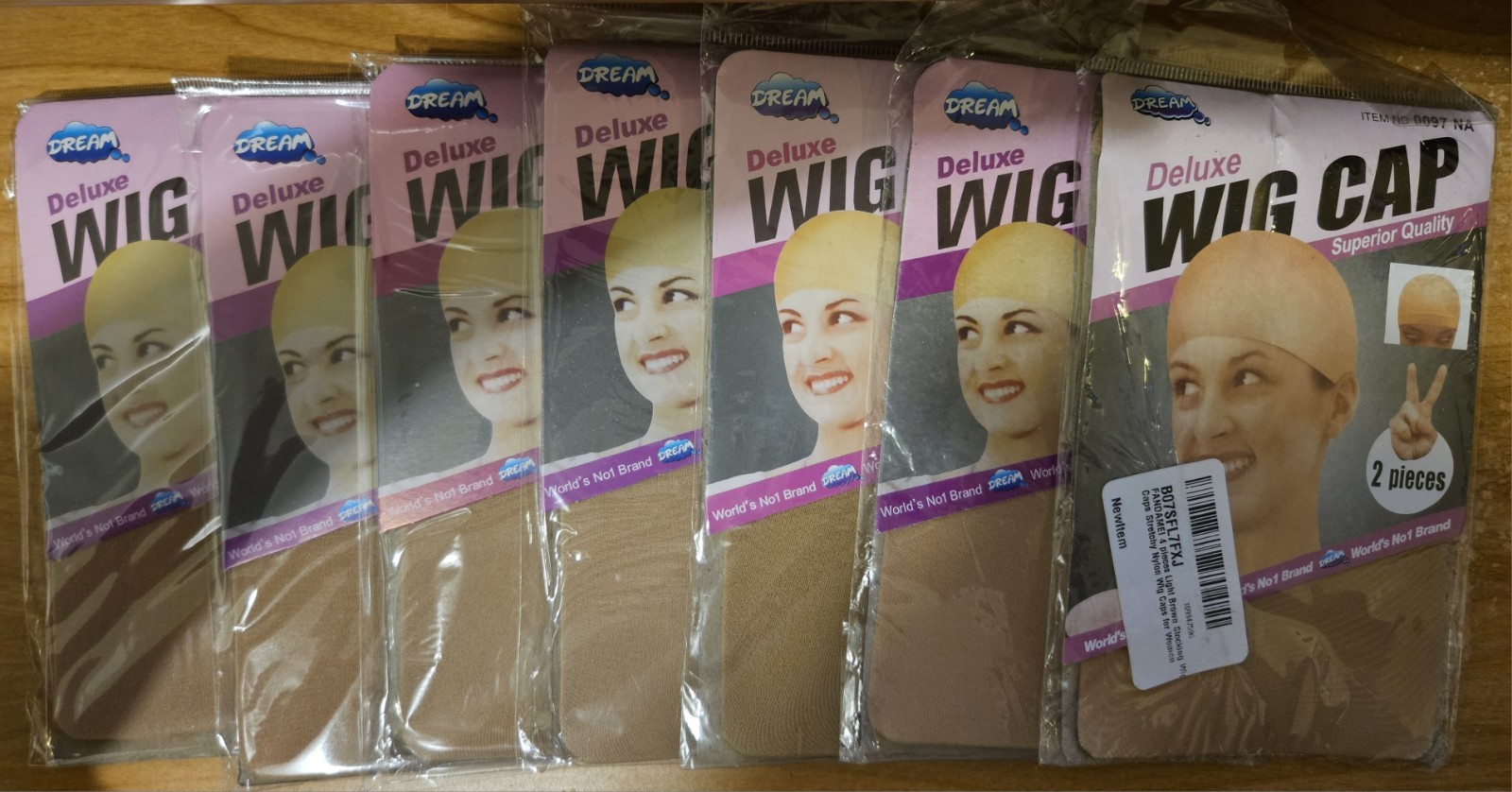 7 Dream Deluxe Wig Cap, 2 Count, London N43EF, Bundle