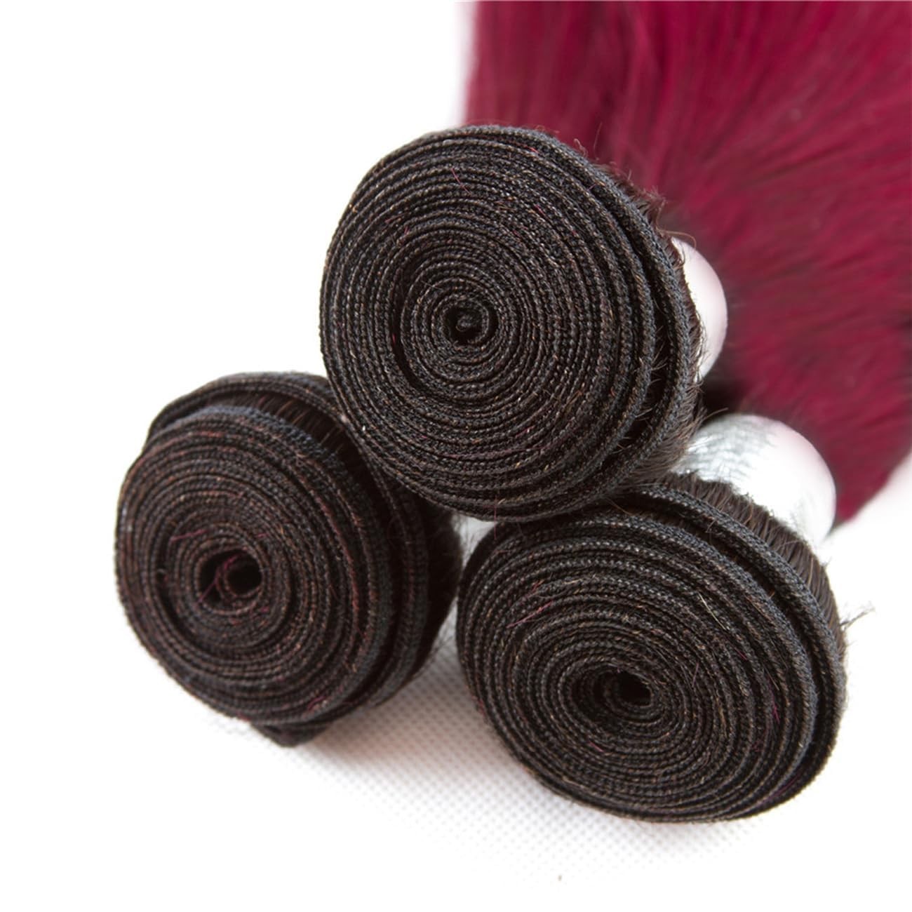Xddnamei Brazilian Virgin Human Hair Bundles 99J-Burgundy-Straight Wave Bundles