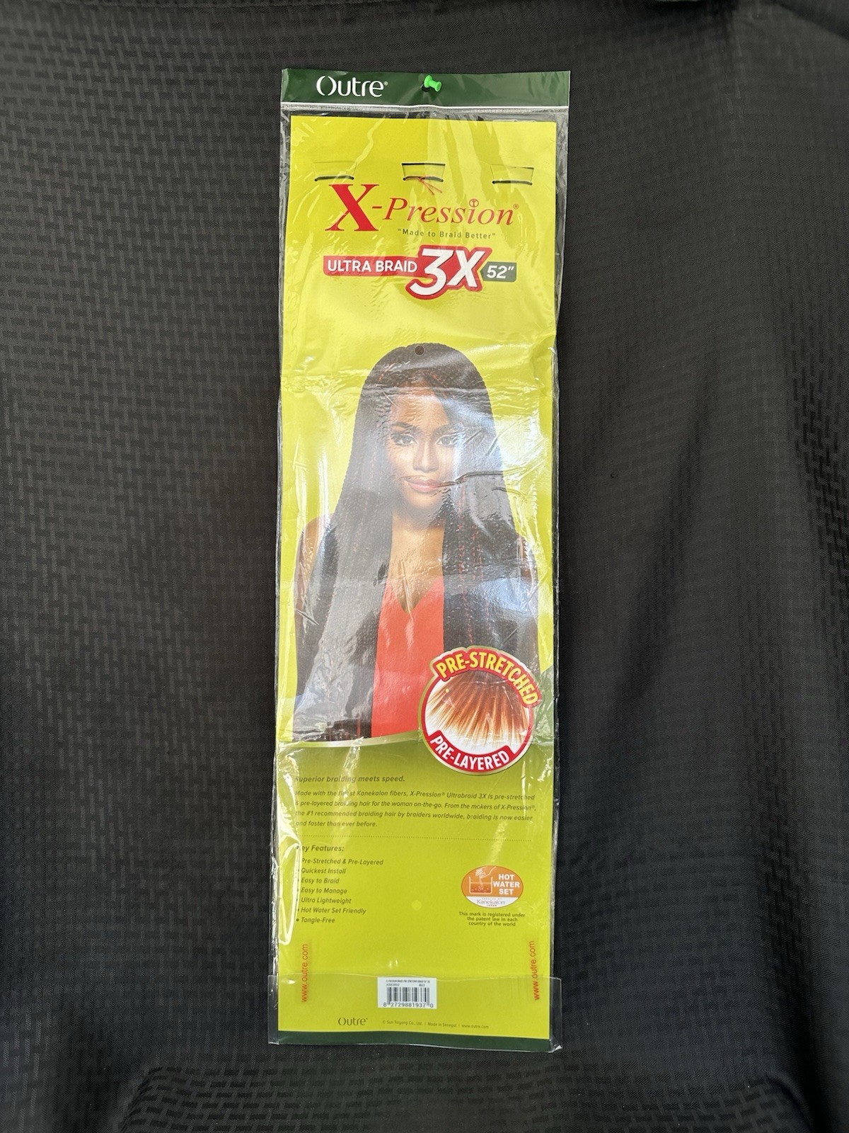 Outre X-pression 52″ Hair Extensions Ultra Braid Pre-Stretched & Pre-Layered-New