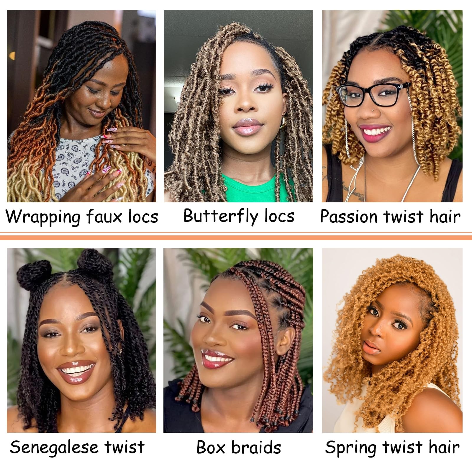Marley Twist Braiding Hair Pre-Separated Afro Kinky Twist Crochet Braids Soft Lo