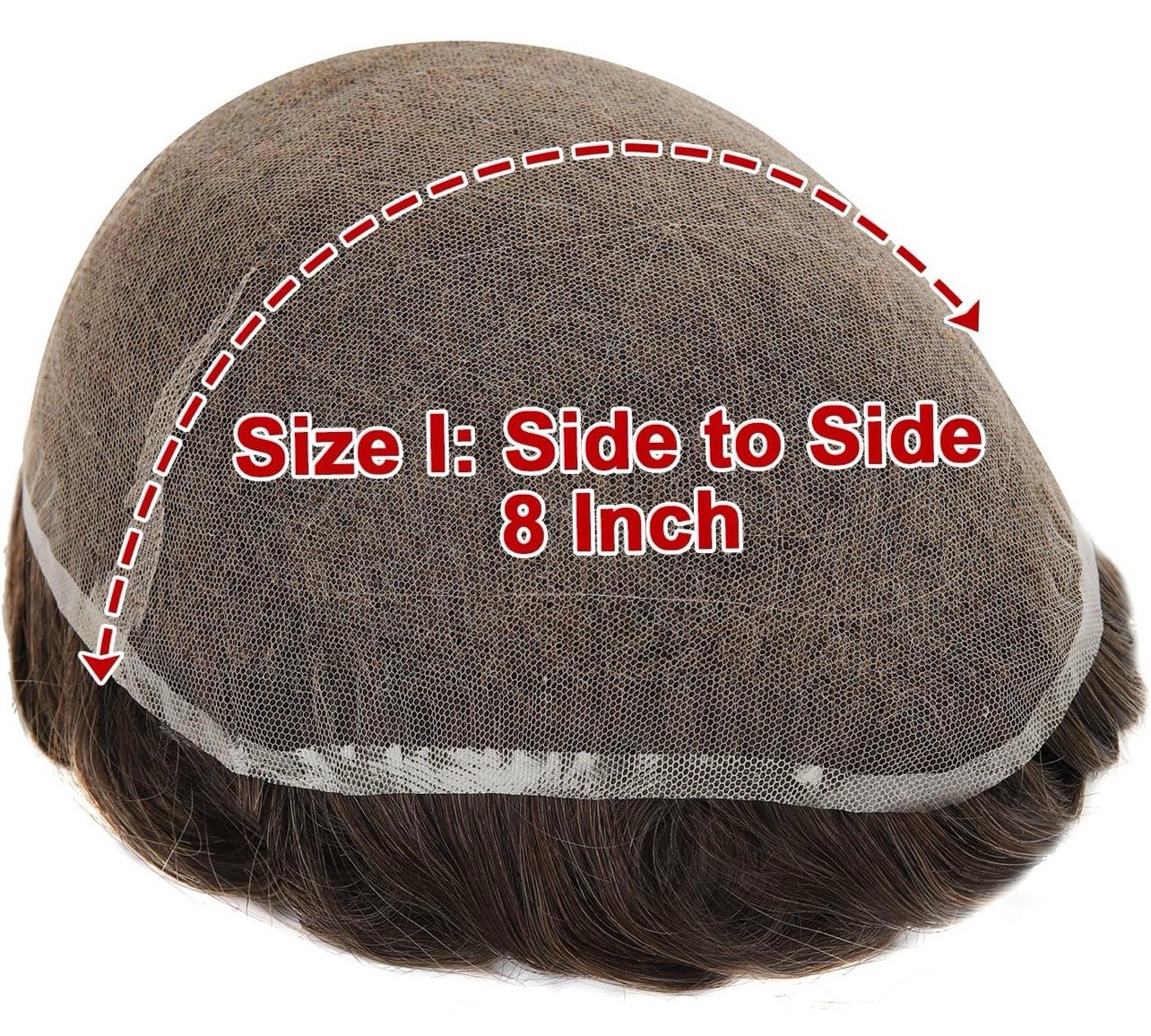 Swiss Lace Remy Human Hair System for Men – 8×10 Inch Toupee #1B Natural Black
