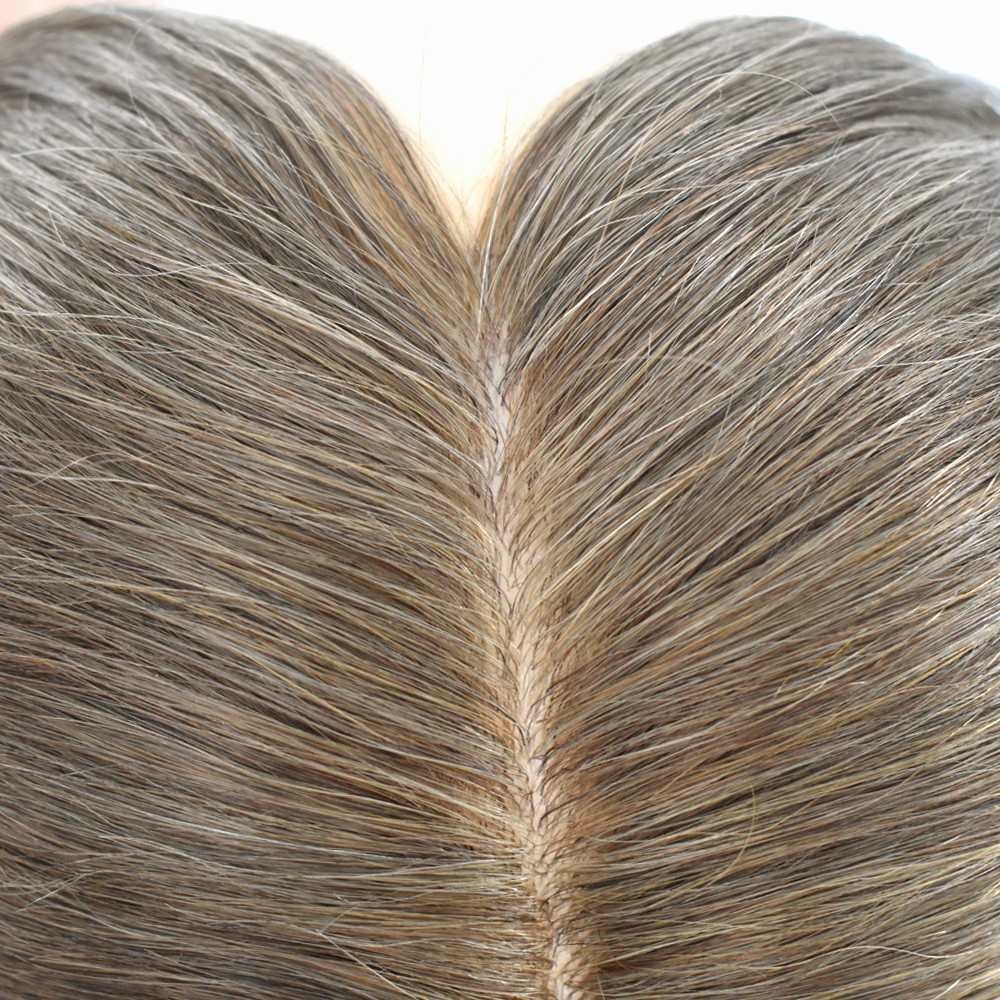 Mens Toupee Human Hair Units Thin Skin Hair System Full Poly PU Hair Replacement