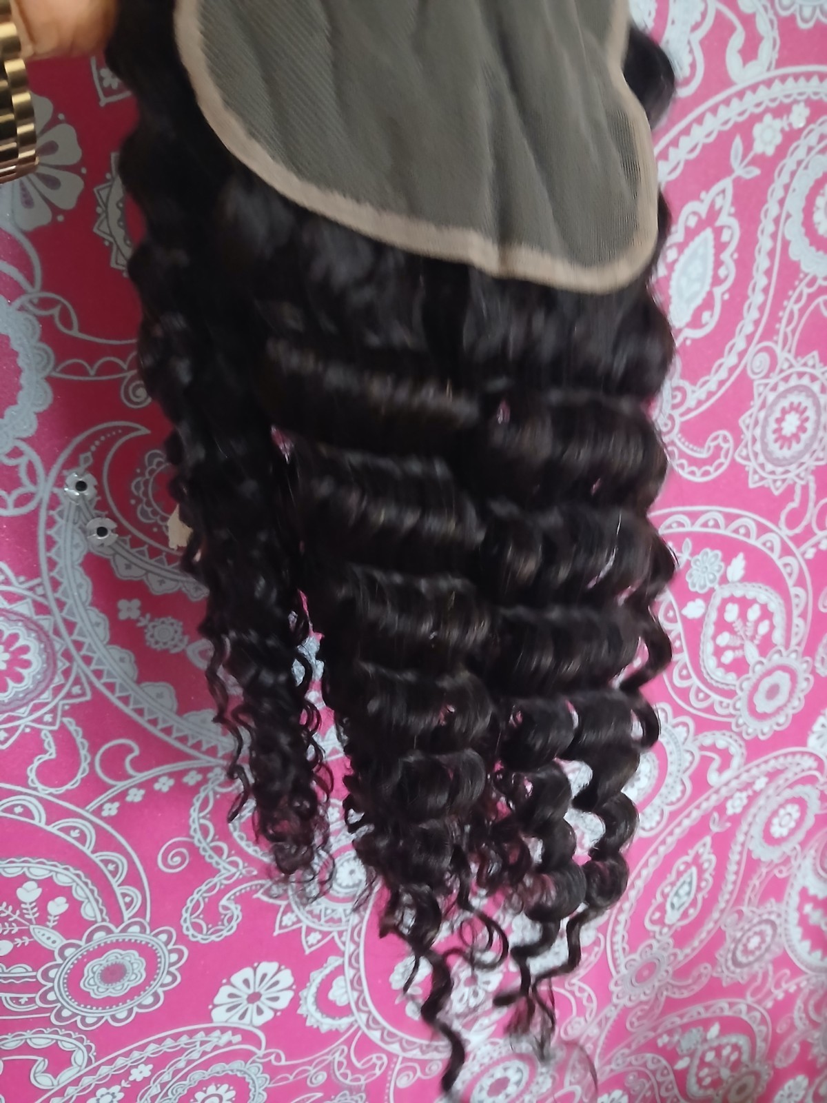 12A CAMBODIAN VIRGIN HUMAN HAIR 22+24+26&22INCH 6X6 WIDER CLOSURE DEEP WAVE 380g