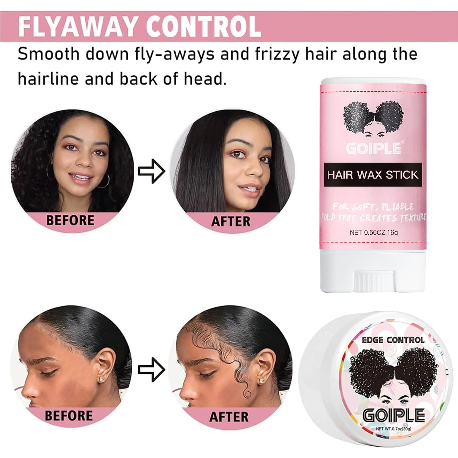 Wig Glue 1.28OZ, Waterproof Lace Front Adhsive for Wigs with Tools and Hair W…