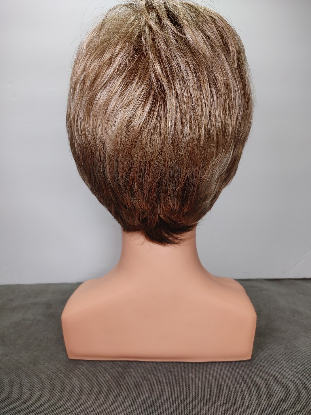 Gabor Wig Lace Front Mono Top Short Bangs Dark/Neutral Blonde Highlights