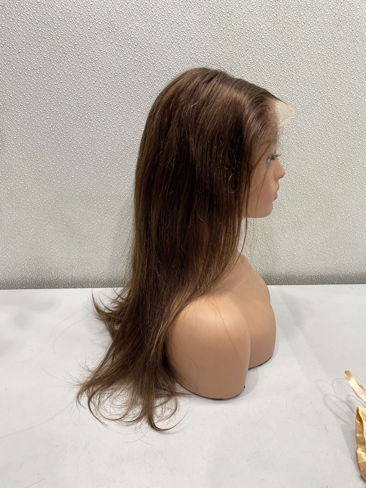 Alipearl 18″ Dark Brown Human Hair M Hairline HD Lace Front Wig, 250% Density