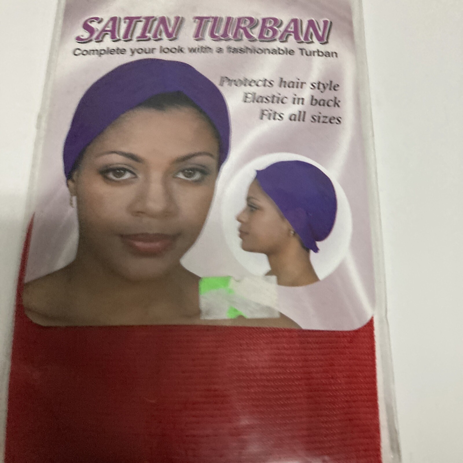 THOMPSON SATIN TURBAN FITS ALL SIZE # 6771 COLOUR: RED