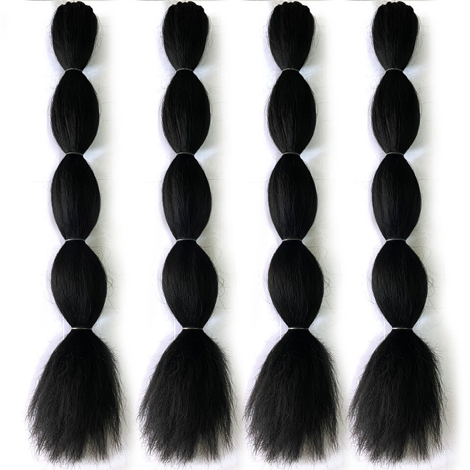 Drawstring Afro Puff Kinky Straight Bubble Ponytail Wig Synthetic Ponytail Black