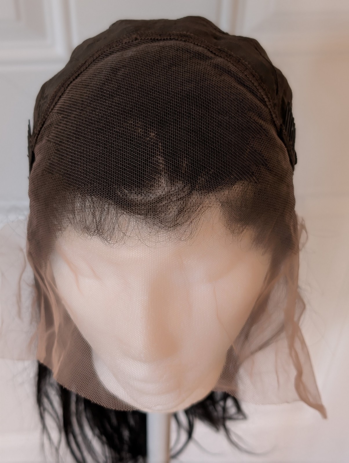 26” Straight Very Dark Brown/Black Wig Lace Front Adjustable Cap NWOT