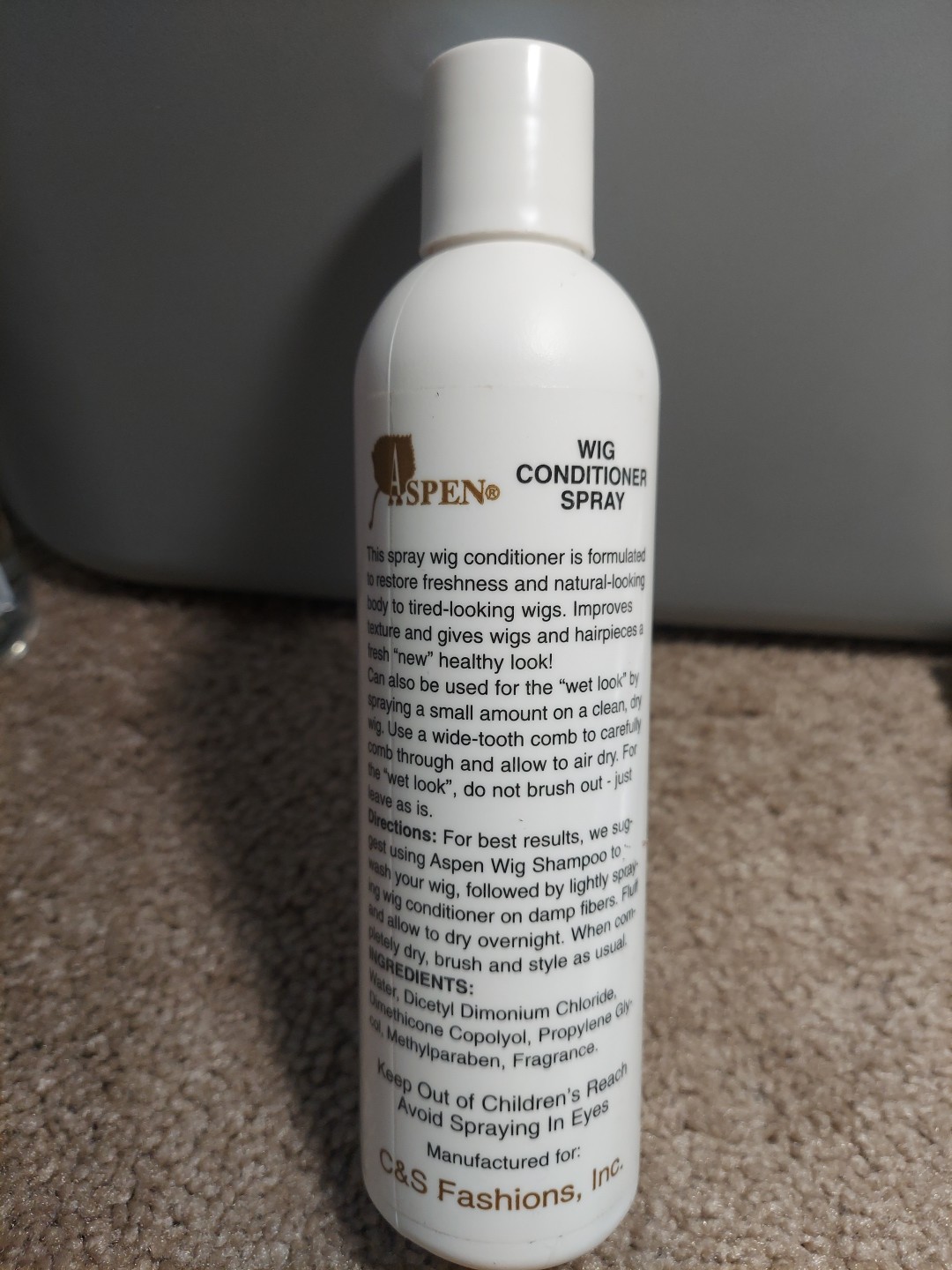 Aspen Wig Conditionar For Synthetic Fibers 8 Oz New