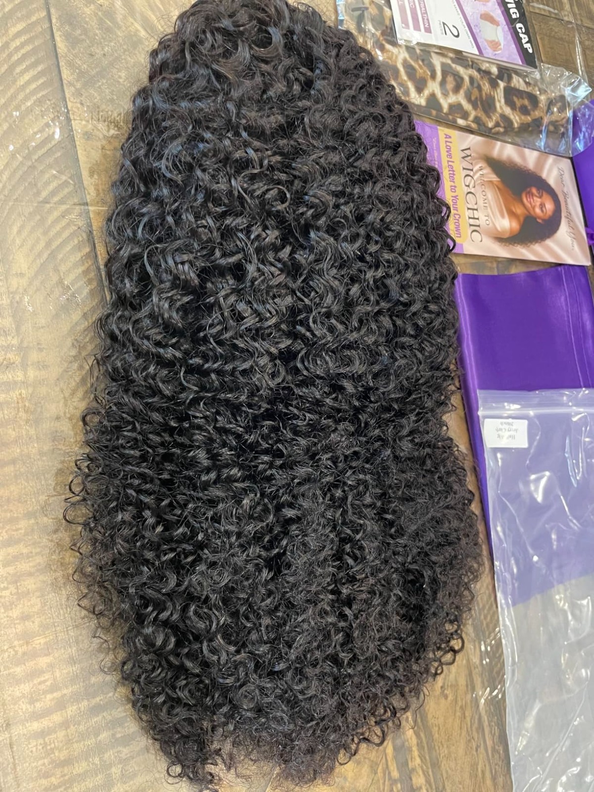 Kinky Curly Half Wig Virgin Human Hair, Seamless 4C Edges, Flip Over Drawstring