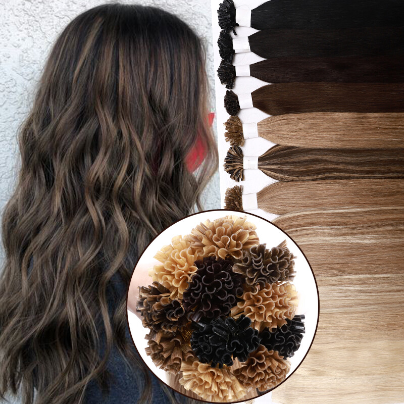14″-22″ Double THICK Keratin Nail U-Tip Human Hair Extensions Pre Bonded Fusion