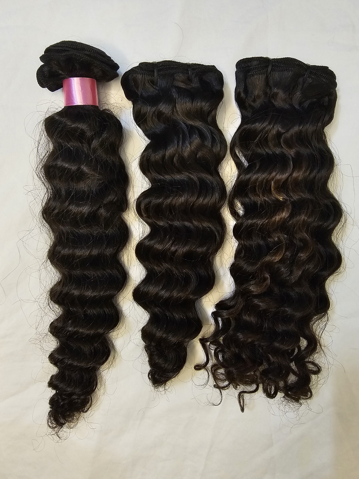 Deep Wave sew in Hair 3 Bundles 100% Indonesia Human Hair 12-10-10