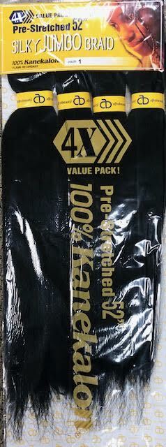 Afro Beauty 4X PRE-STRETCHED 52″ KANEKALON JUMBO BRAID