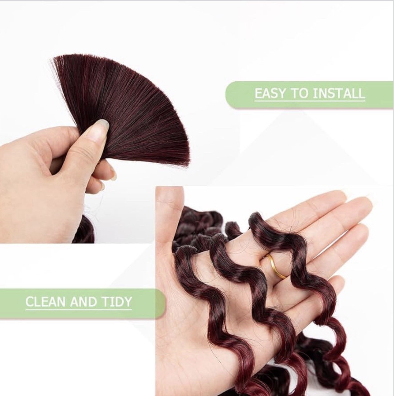 Deep Wave Bulk hair for Braiding Wet and Wavy Micro Braiding Hair No Weft Faux