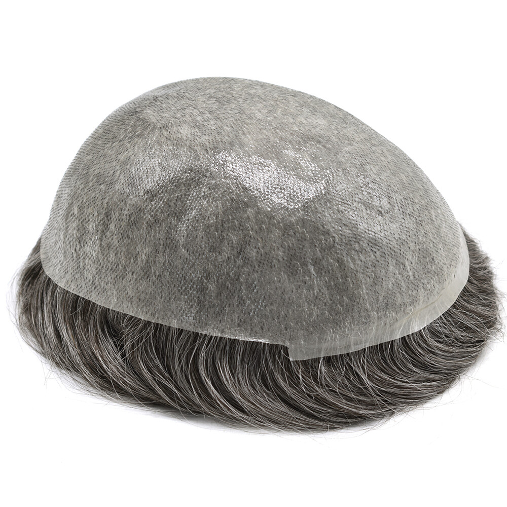 Super Thin Skin Mens Toupee Hairpiece Invisible Poly PU Hair Systems Replacement