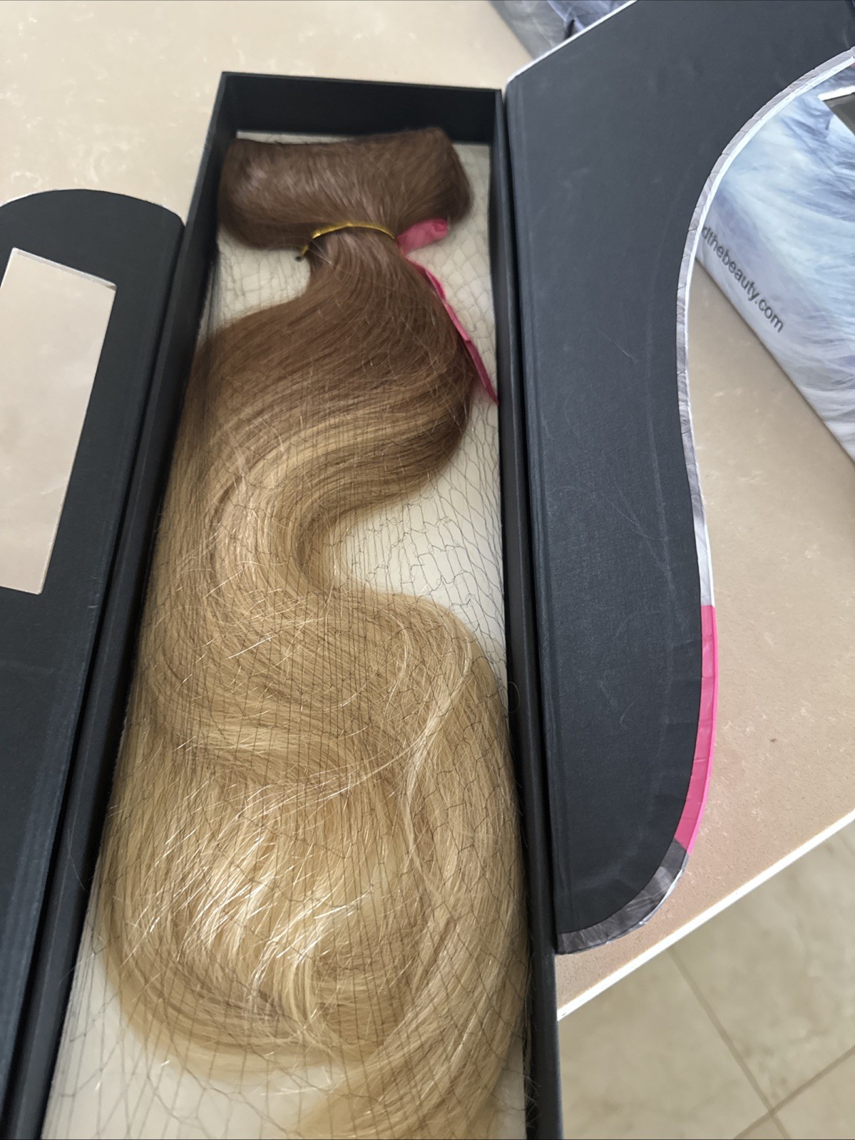 SHE Flip & Go 100% Remy Human Hair Extension, #8/613 Ombré 16-18 Inches