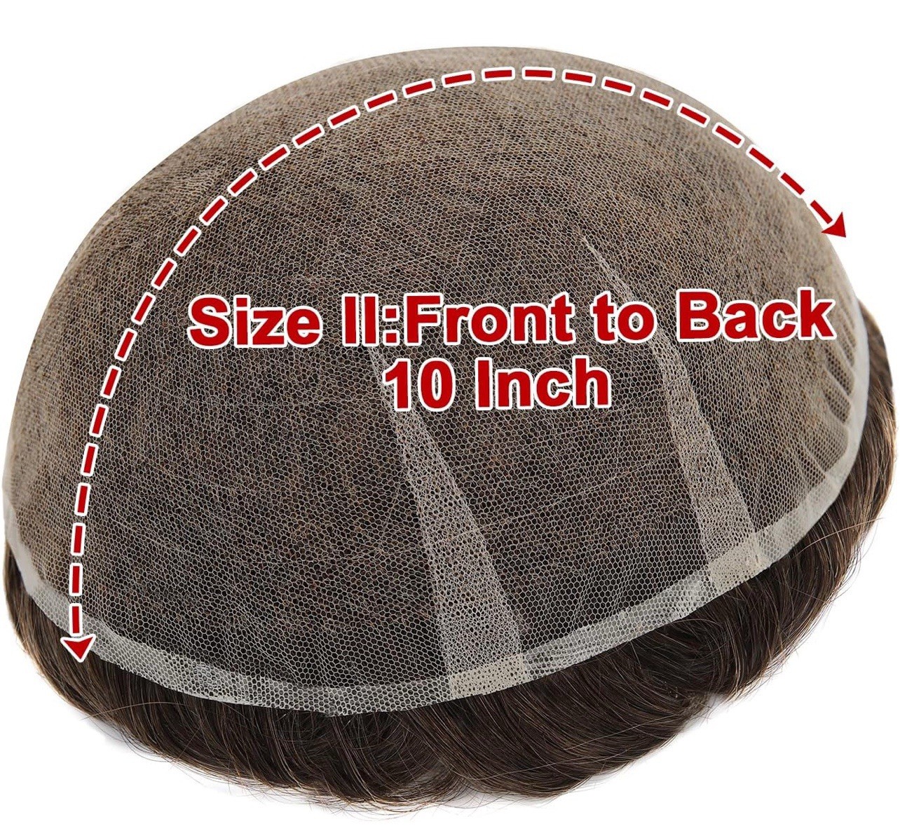 Swiss Lace Remy Human Hair System for Men – 8×10 Inch Toupee #1B Natural Black