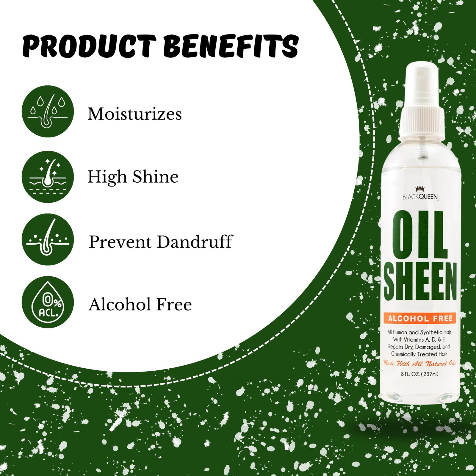 Hair Oil Sheen Spray for Locs, Dreadlocks, Faux Locs, Twists, Braids, Crochet…
