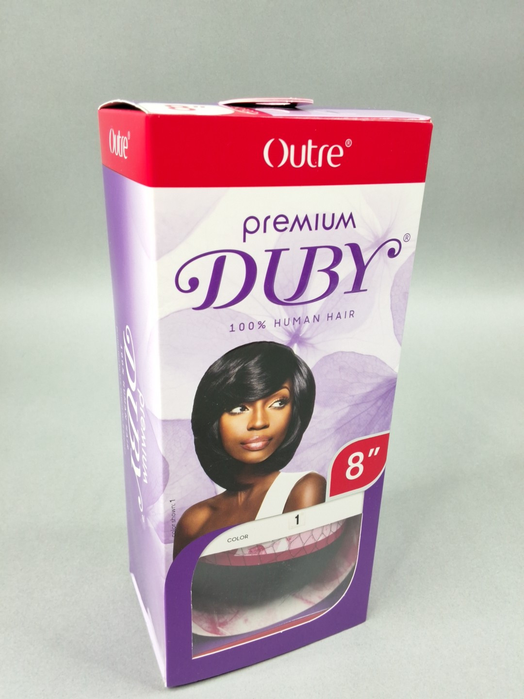 8″ #1 Jet Black Duby Bob Human Hair Extensions Outre Weft Sew in or Bonding