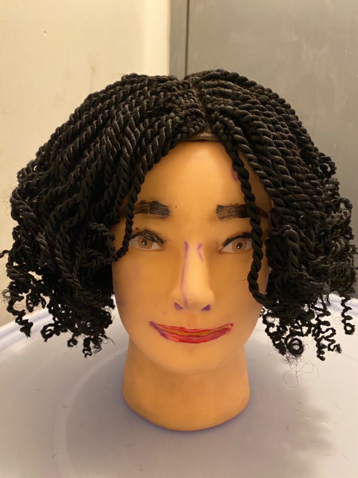 Corn roll with braided hair long