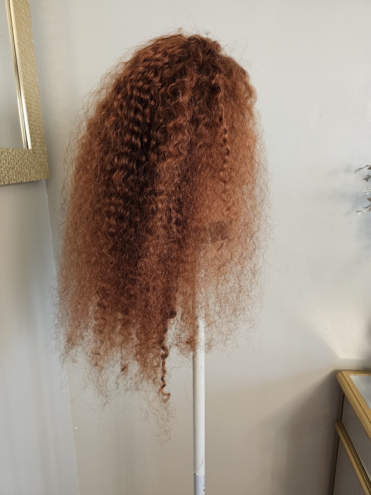 High Quality regular Top 22 to 23″ curly wavy 100% Virgin Human Hair Lace Wig