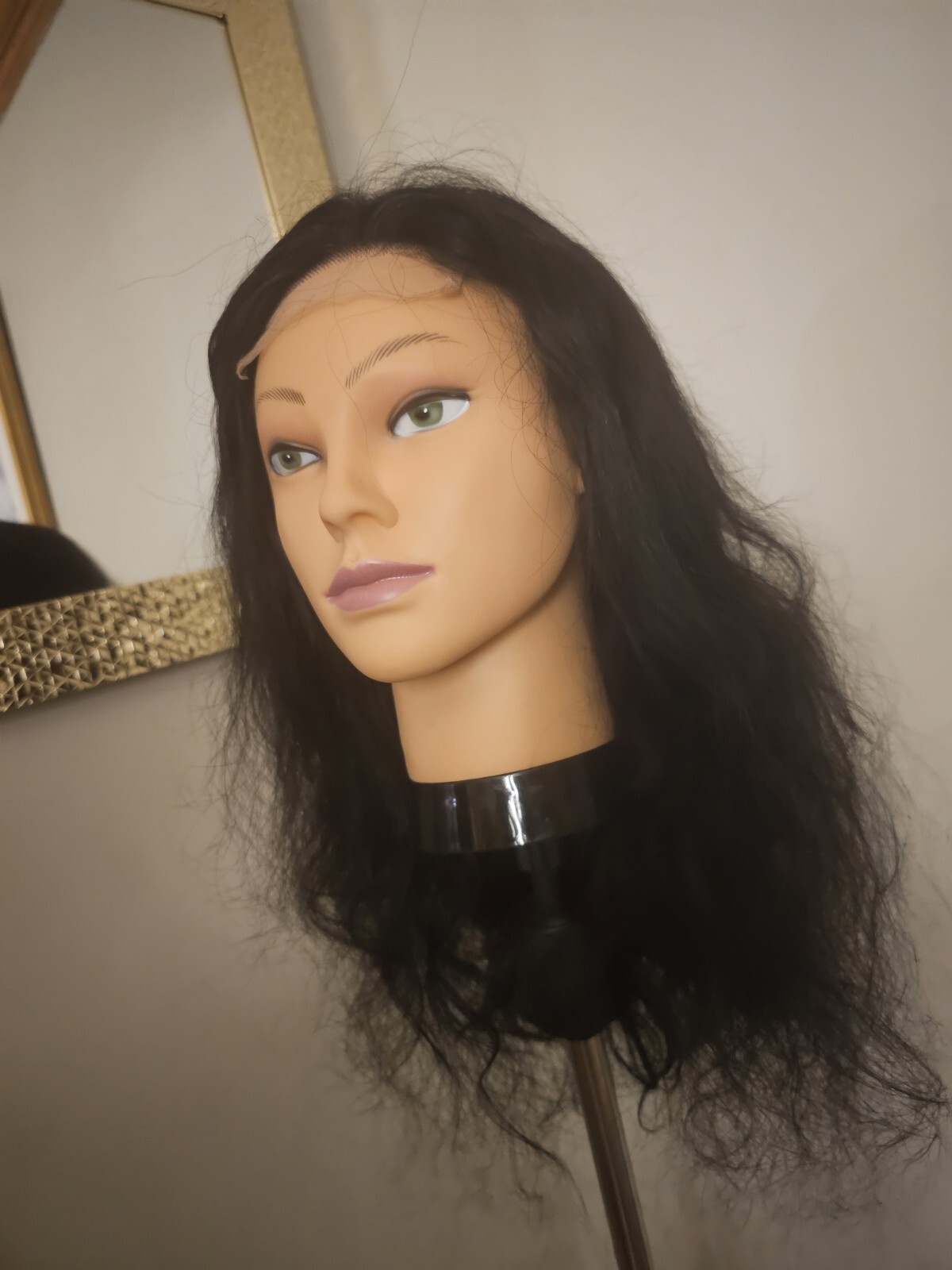 High Quality regular Top 22″ straight 100% Virgin Human Hair Lace Wig