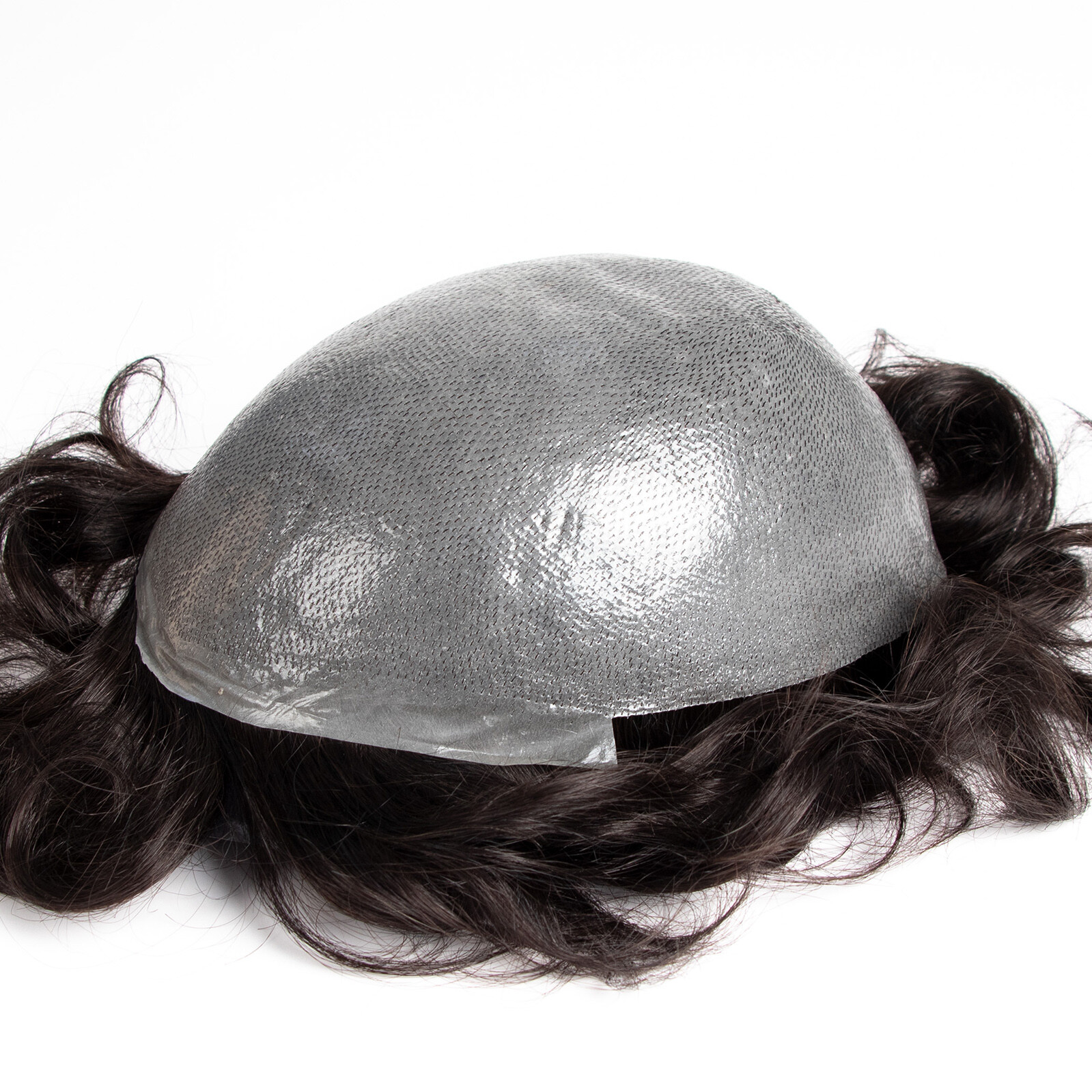 GEX Mens Toupee HairPiece V-loop 0.08mm Thin Skin Human Hair Replacement System