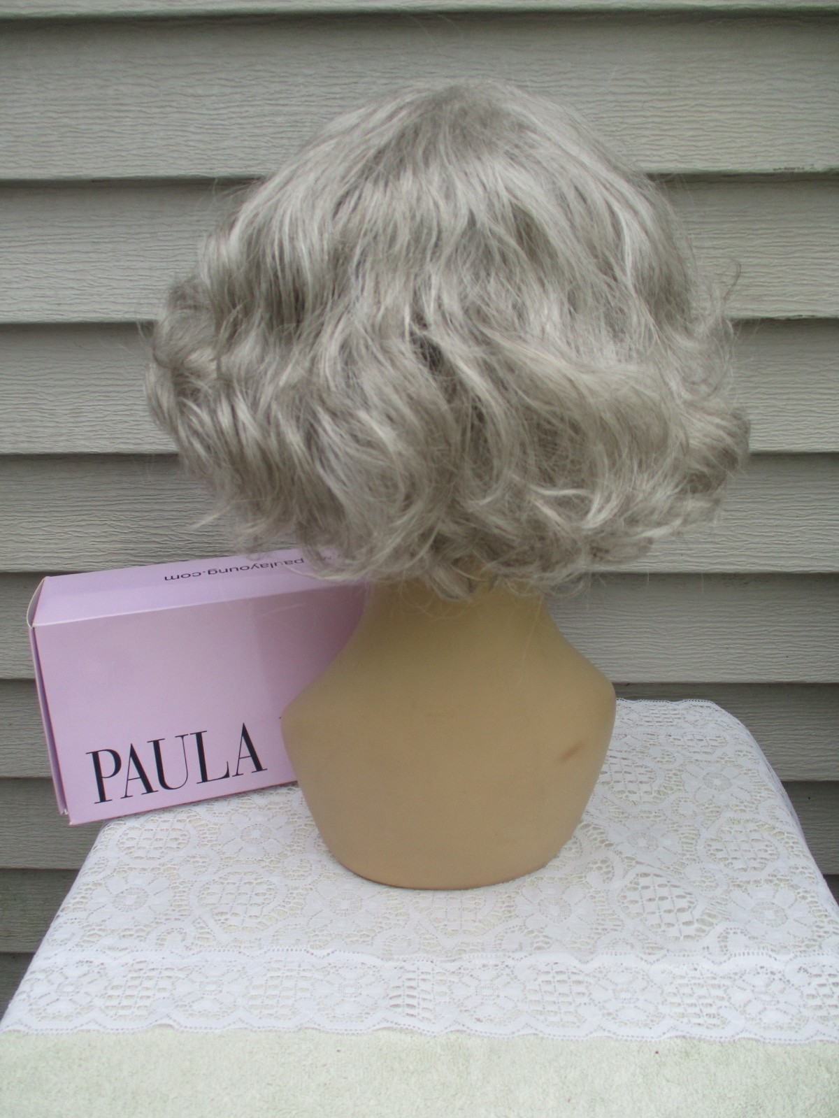 Paula Young Wig MERYL Color #56 SILVER Gray Mid Length Style PLEASE READ