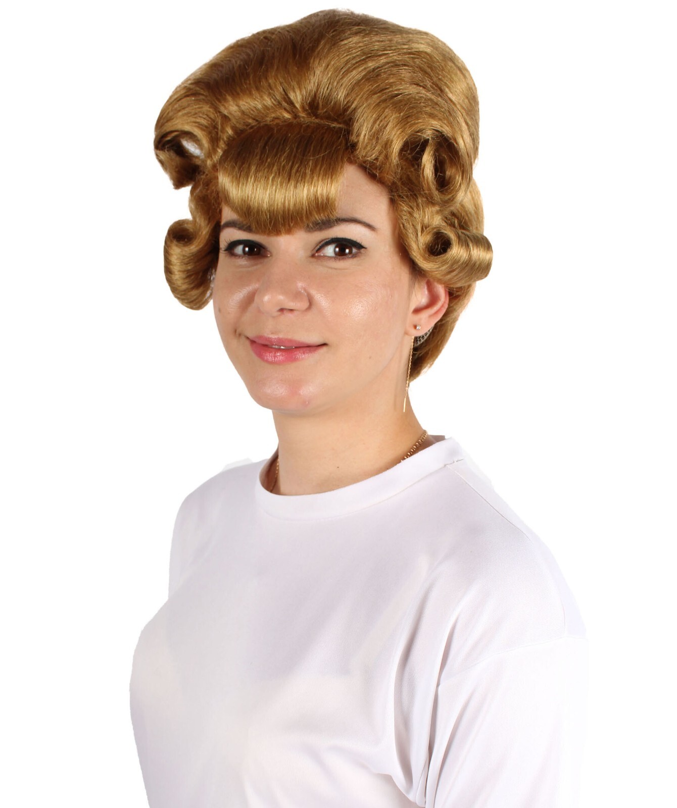 Adult Women’s British Model Blonde Wig, Best for Halloween, Flame-retardant
