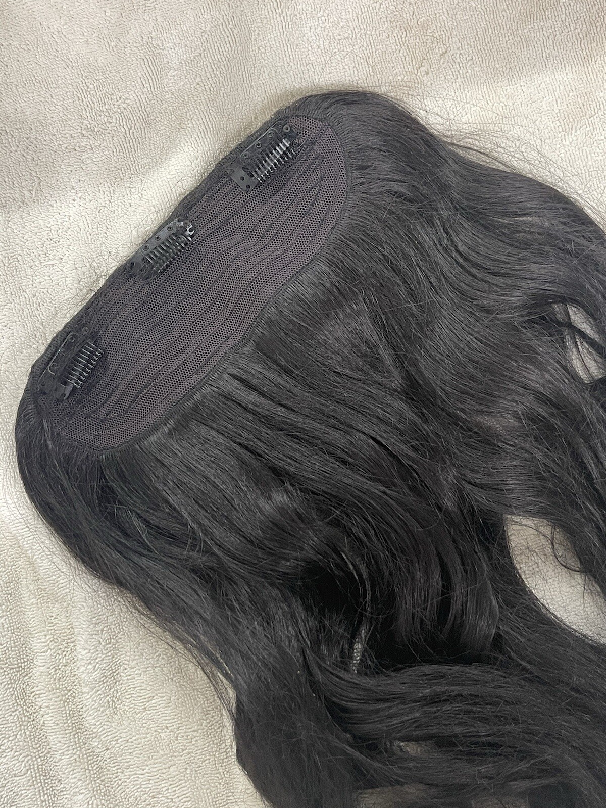 Clip-in Hair piece, thick, short, black, good quality (never worn)