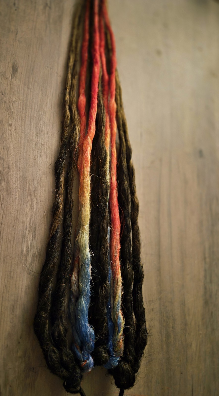 Synthetic Dreadlock Hair Wrap Extension – Black Blue Red Blonde, 11-20 in