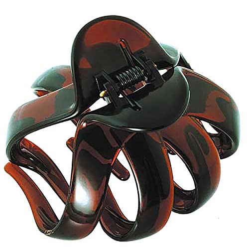 Paris AD716 Octopus French Hair Clips for Women Thick Tortoise Shell 3.5″