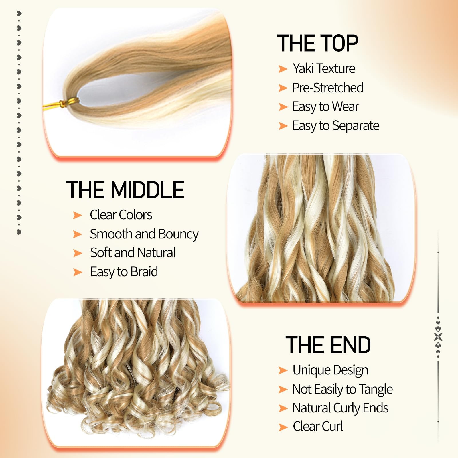 French Curl Braiding Hair 8Packs 16″ Pre-Stretched Synthetic Spiral Curly Croche