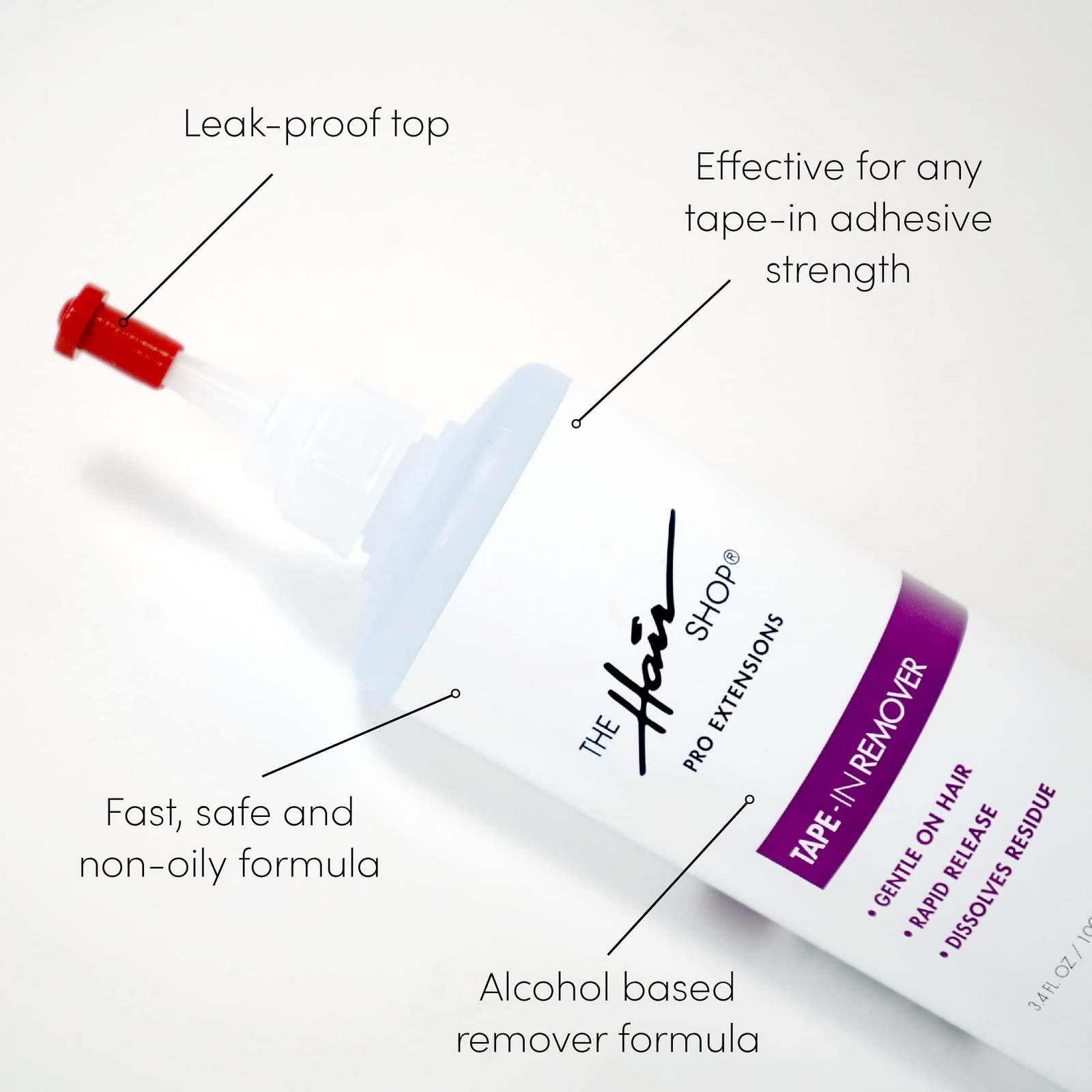 Tape-in Remover Professional Salon Quality Alcohol-Based Formula 8oz
